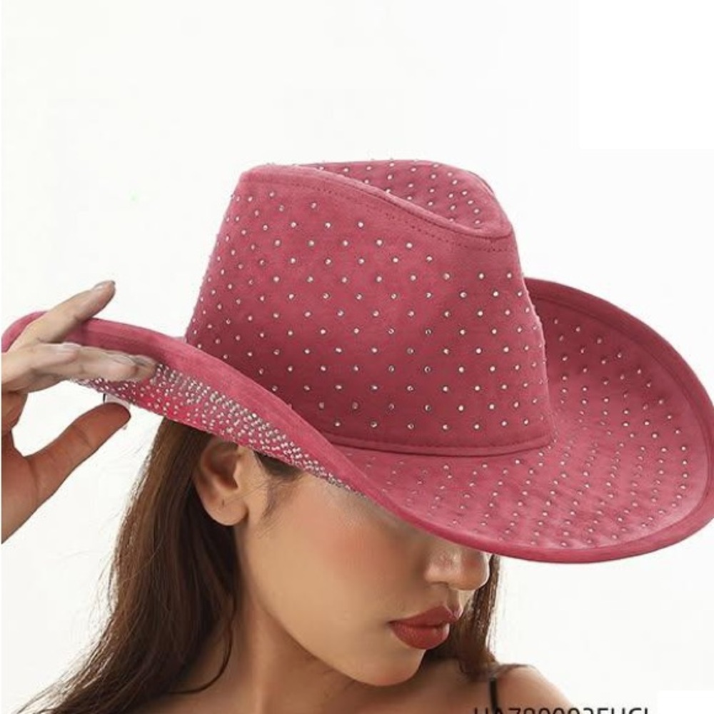 Studded Pink Cowboy Hat - Women Accessories
